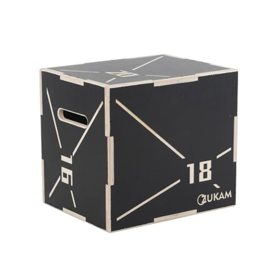 Plyo Jump Box - Non-Slip Wood Plyometric Jump Box 3-in-1