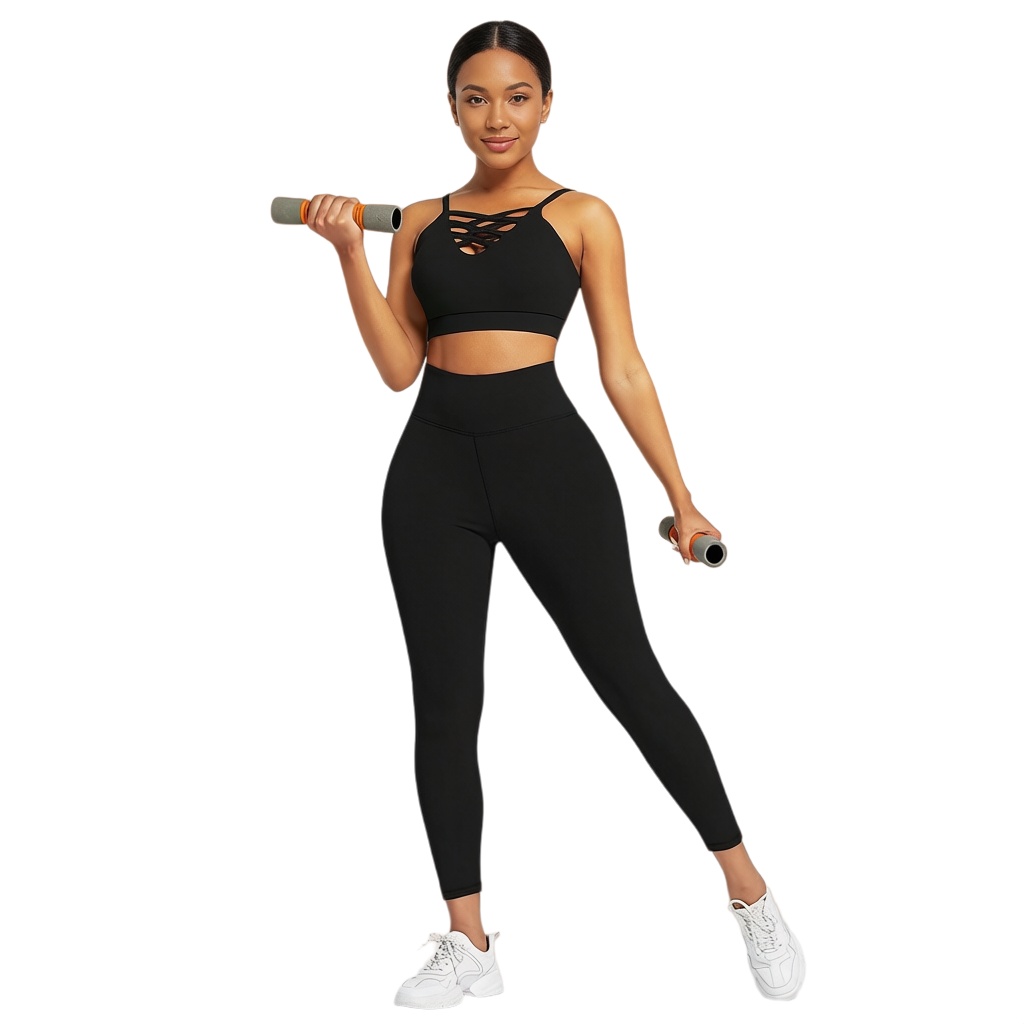 Yoga & Fitness Center - 3 Pieces Women's Yoga Fitness Set