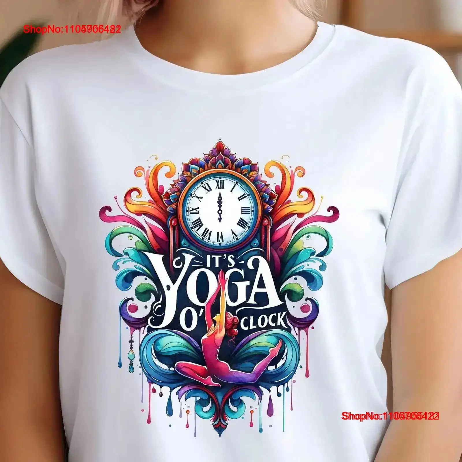 Yoga And Fitness Instructor - Yoga T Shirt It's O'Clock Meditation