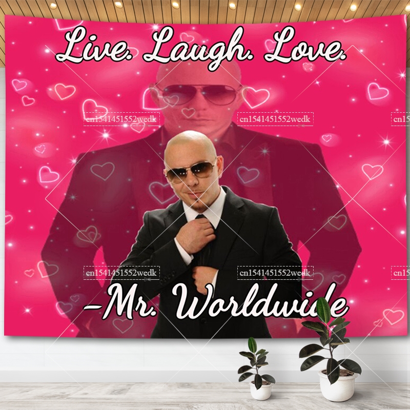 Yoga And Fitness Mat - Mr. Worldwide Says To Live Laugh