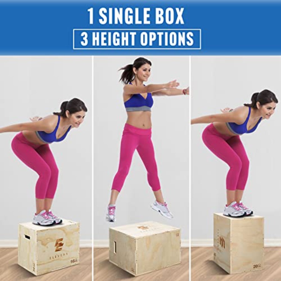 3 in 1 Wooden Plyo Box for Jum - Plyo Jump Box ulasan dan harga