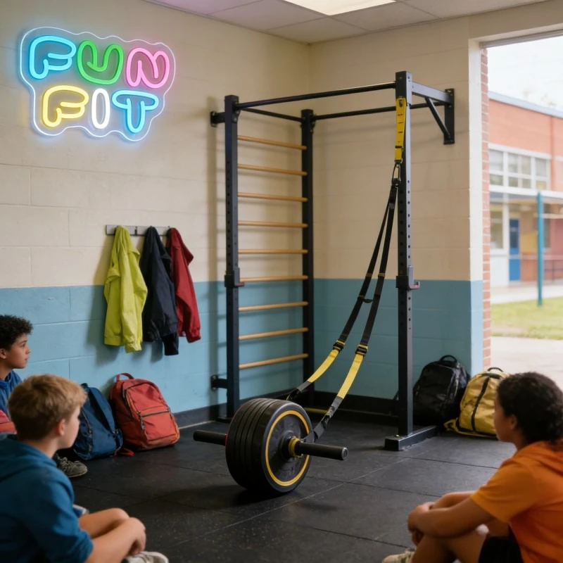 Fun Fit Neon Sign LED Cartoon  - Yoga Fitness Rooms ulasan dan harga