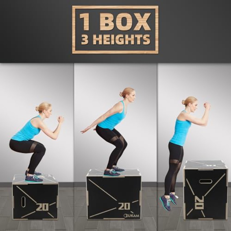 Non-Slip Wood Plyometric Jump  - Plyo Jump Box ulasan dan harga
