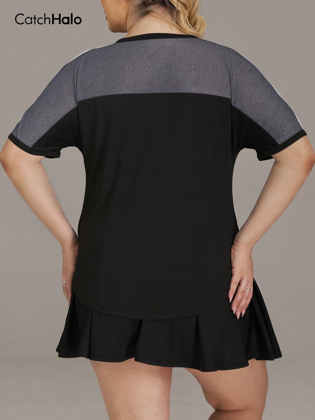 Plus Size Women T-Shirt Short  - Yoga Blocks ulasan dan harga