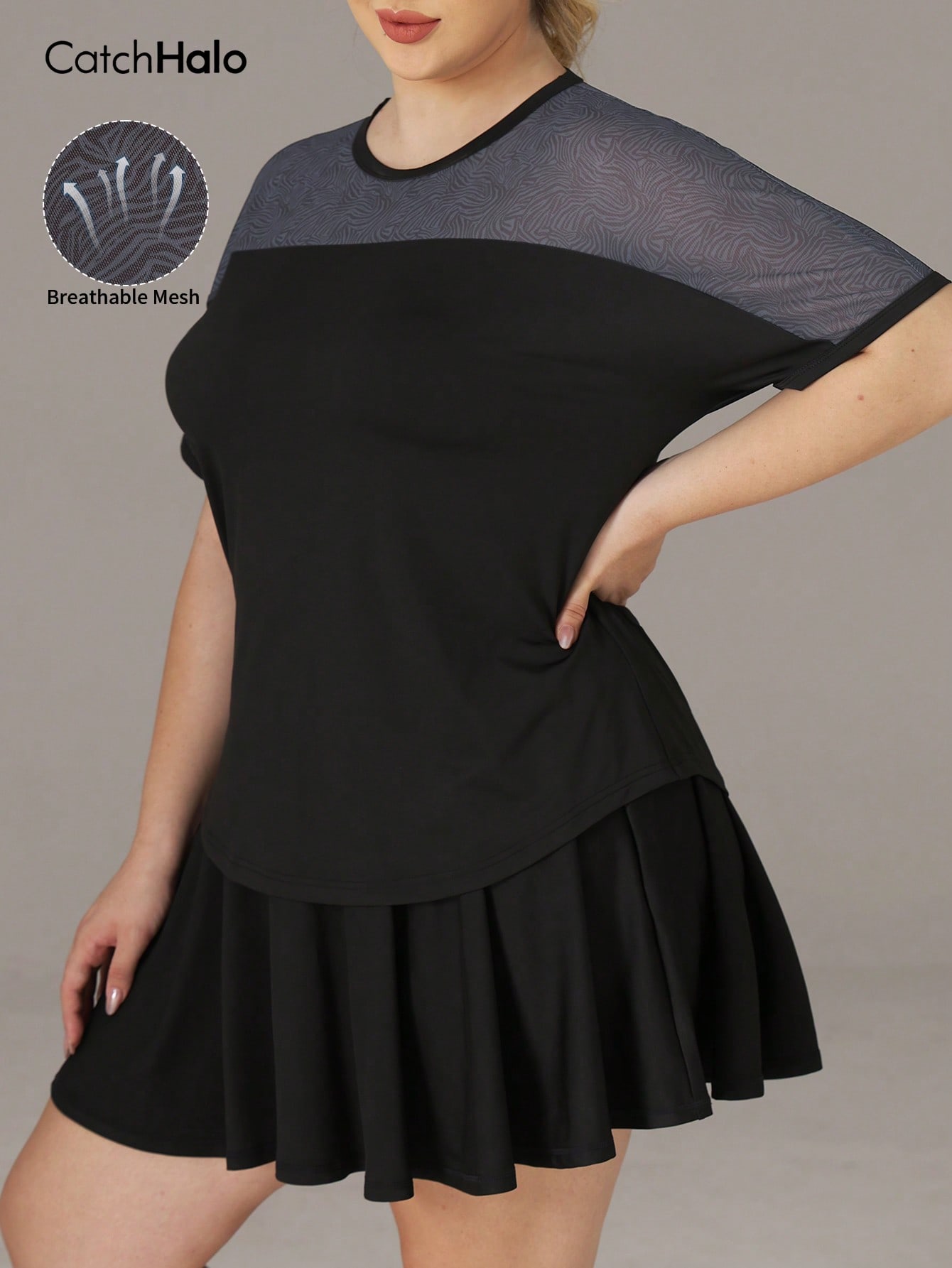 Plus Size Women T-Shirt Short  - Yoga Blocks ulasan dan harga