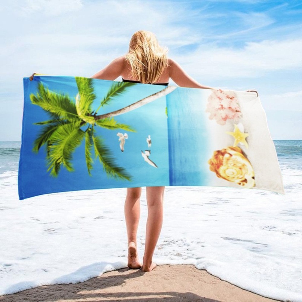 Starfish Printing Bath Towel 2 - Yoga And Fitness Mat ulasan dan harga