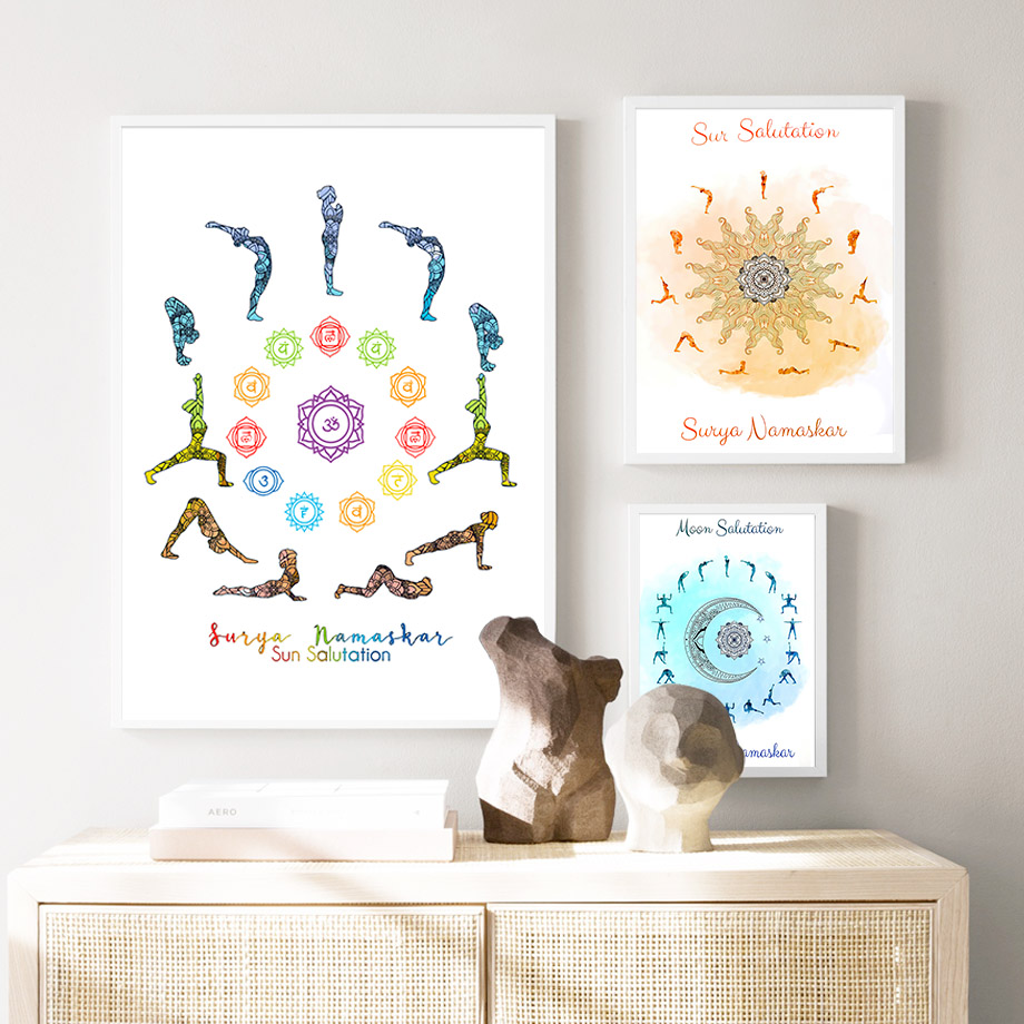 Yoga Pose Sun Moon Salutation  - Yoga Fitness Rooms ulasan dan harga