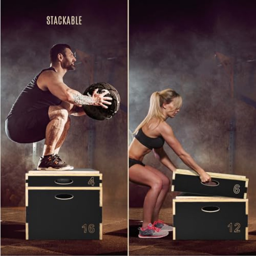 3 in 1 Wooden Plyo Box for Jum - Plyo Jump Box ulasan dan harga