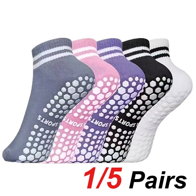 1/5 Pair Women's Silicone Anti - Yoga & Fitness Center ulasan dan harga