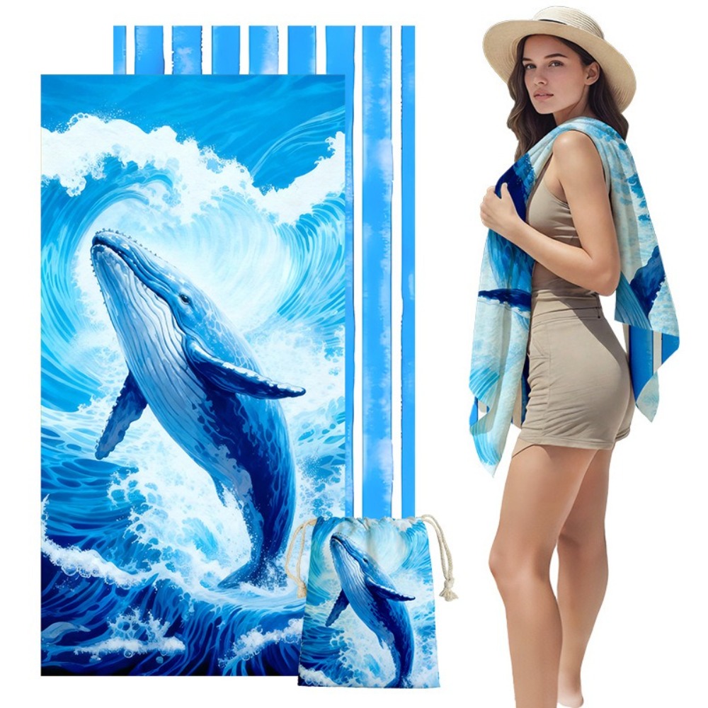 Fish Tail Print Beach Towels a - Yoga And Fitness Mat ulasan dan harga