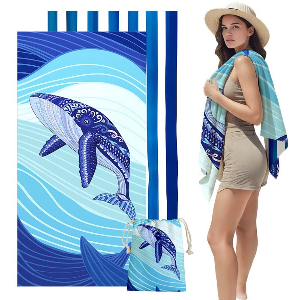 Fish Tail Print Beach Towels a - Yoga And Fitness Mat ulasan dan harga