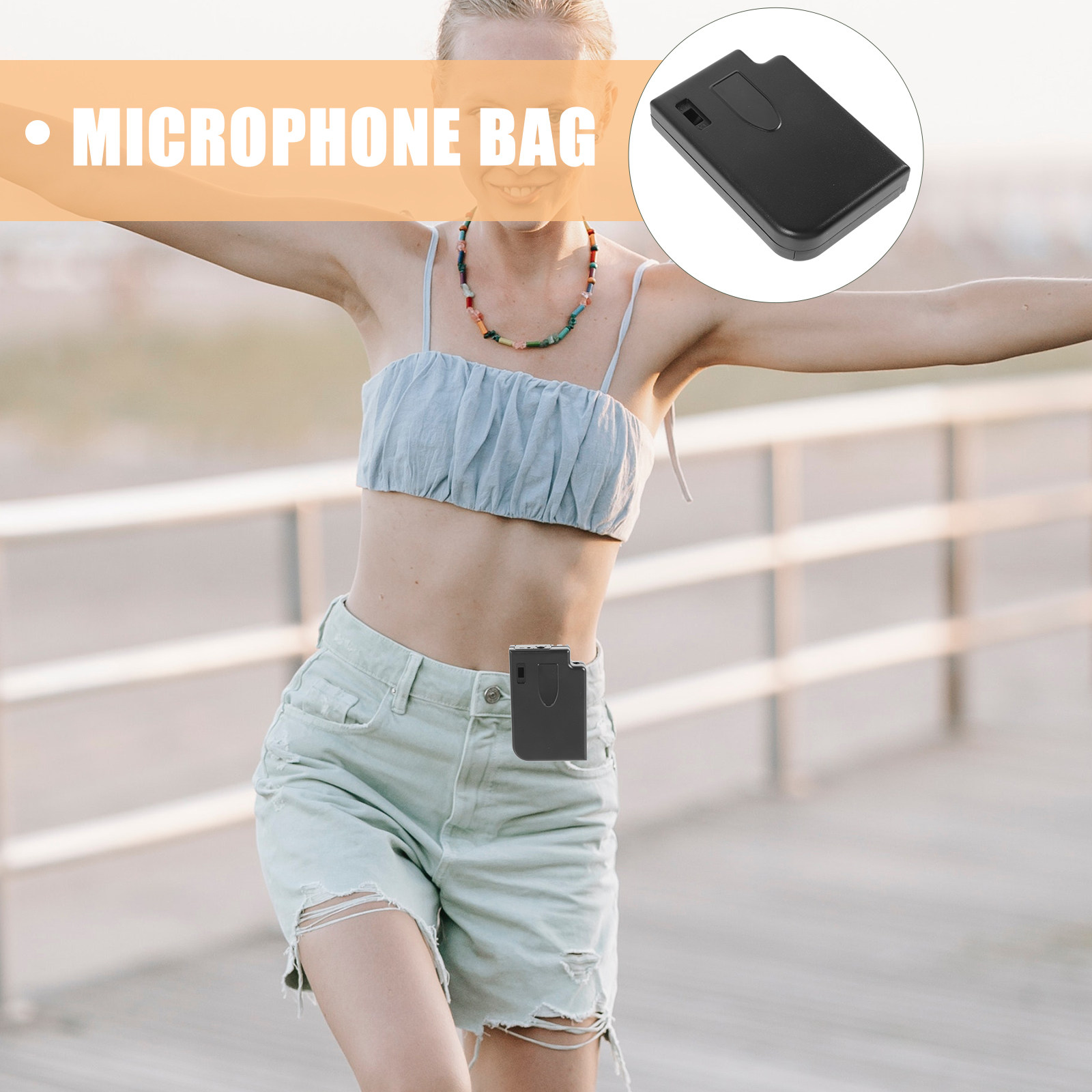 Professional Mic Belt Pouch fo - Yoga And Fitness Instructor ulasan dan harga
