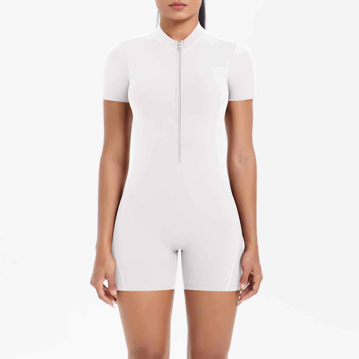 Zipper Short Sleeves Workout J - Yoga Overall Fitness ulasan dan harga