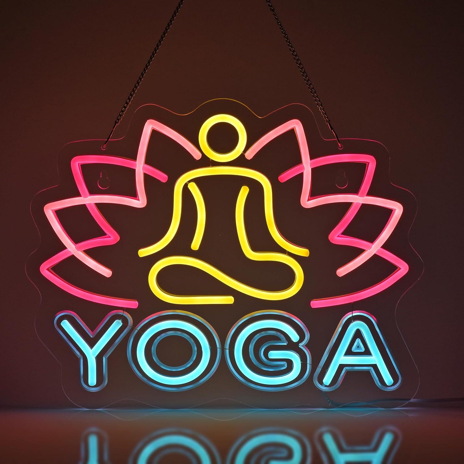 Yoga Neon Sign Dimmable LED Ne - Yoga Fitness Rooms ulasan dan harga