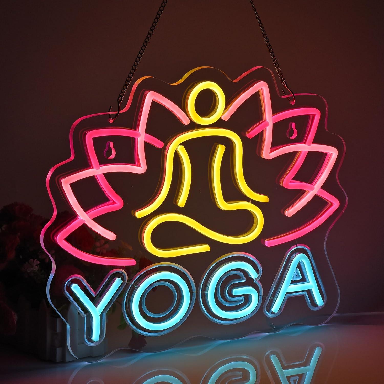 Yoga Neon Sign Dimmable LED Ne - Yoga Fitness Rooms ulasan dan harga
