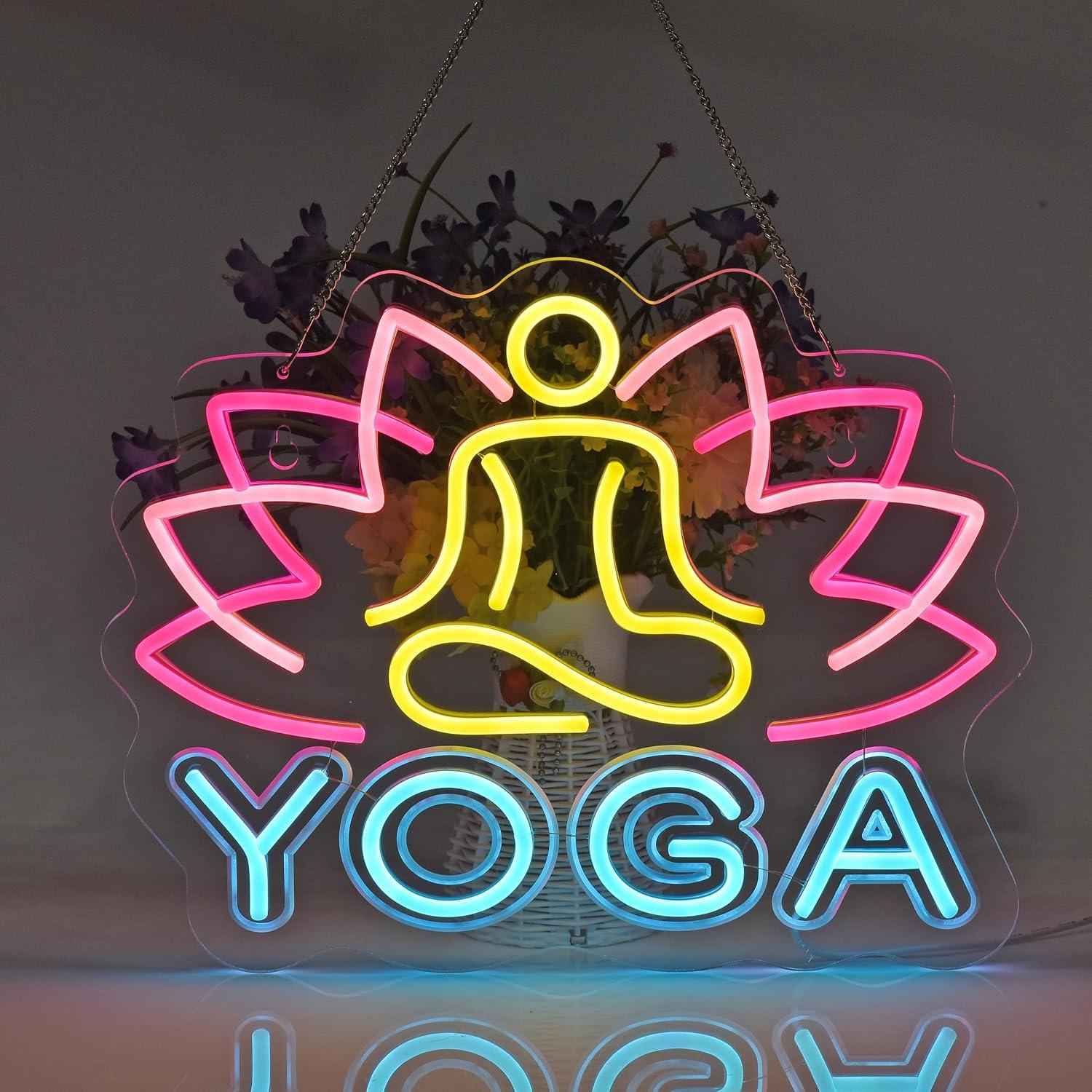 Yoga Neon Sign Dimmable LED Ne - Yoga Fitness Rooms ulasan dan harga