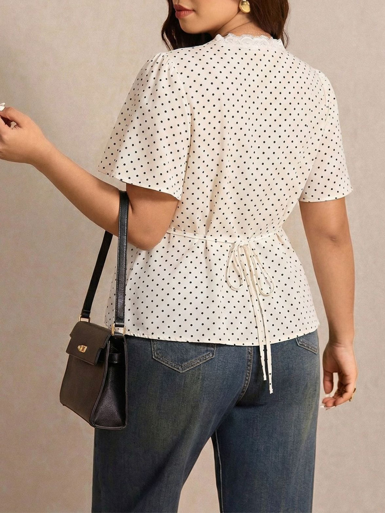 GIBSIE Plus Size Polka Dot Con - Waist Trainer Women ulasan dan harga