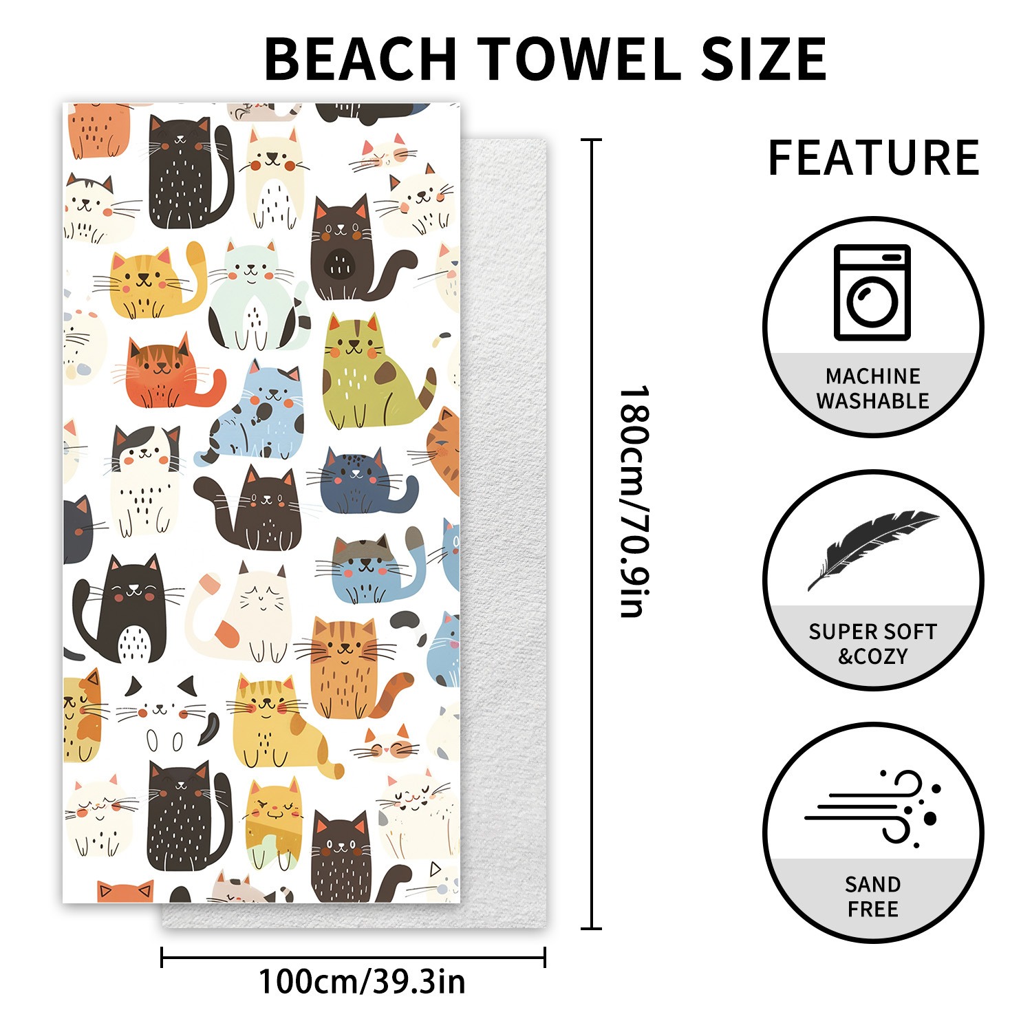 1PC Large Size Beach Blanket M - Yoga And Fitness Mat ulasan dan harga