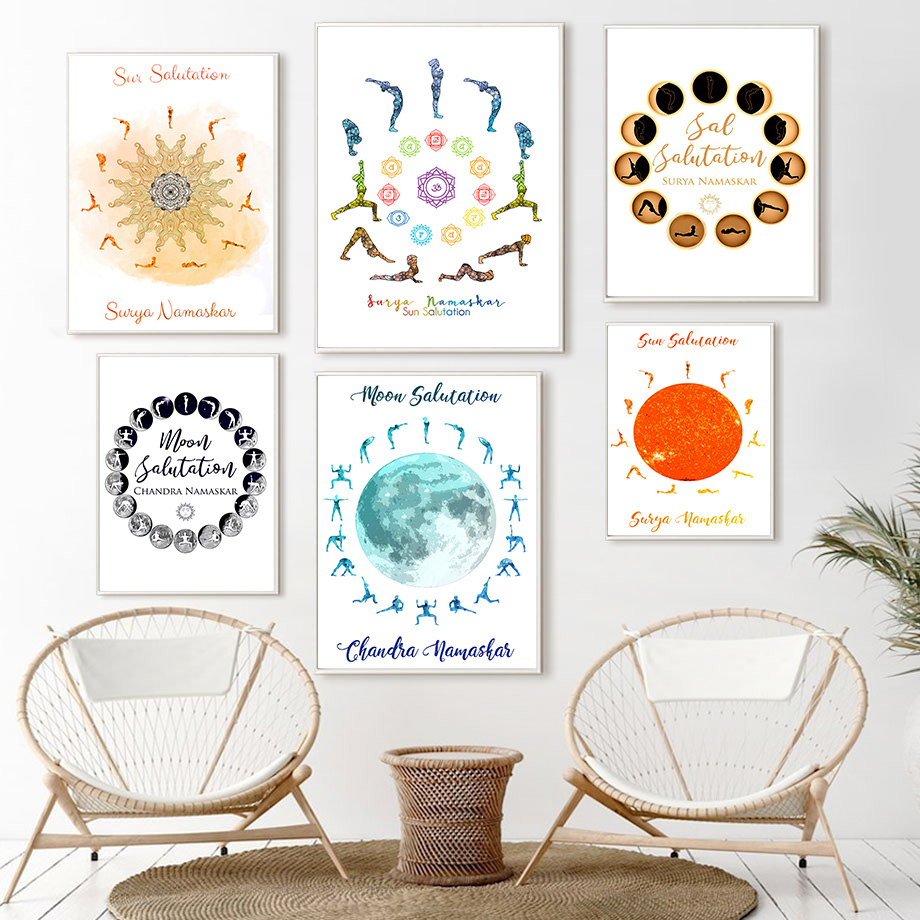 Yoga Pose Sun Moon Salutation  - Yoga Fitness Rooms ulasan dan harga