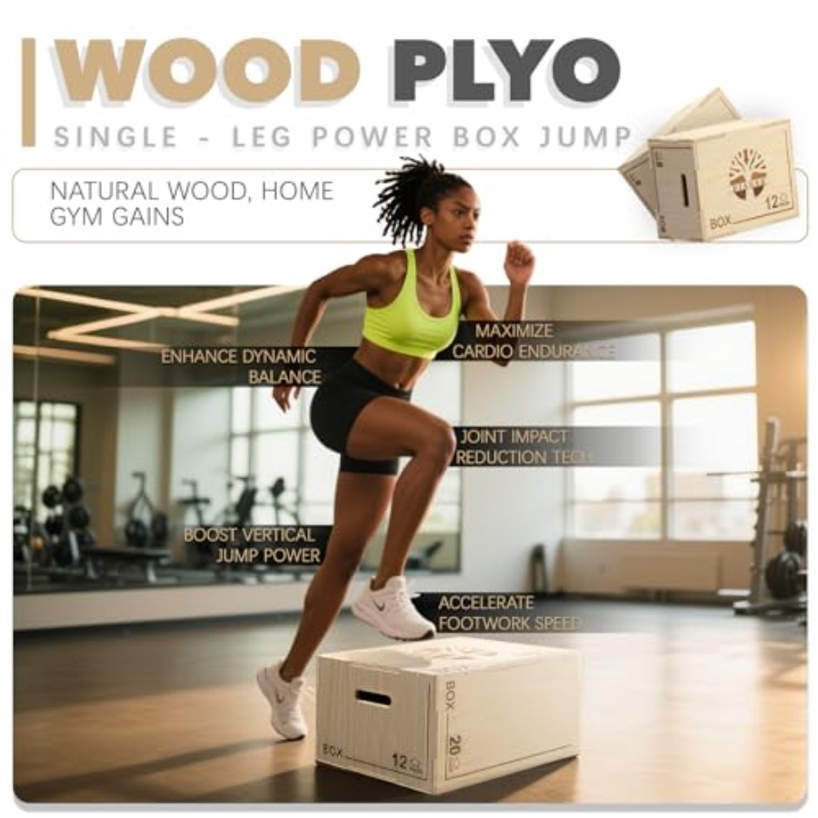 Plyo Box - 3-in-1 wood plyomet - Plyo Jump Box ulasan dan harga